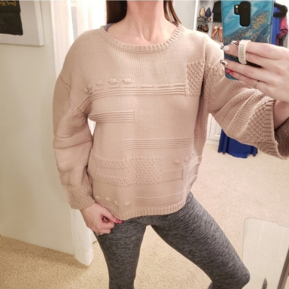 Magaschoni Sweater Chunky Knit Neutral Size Medium - Picture 1 of 10
